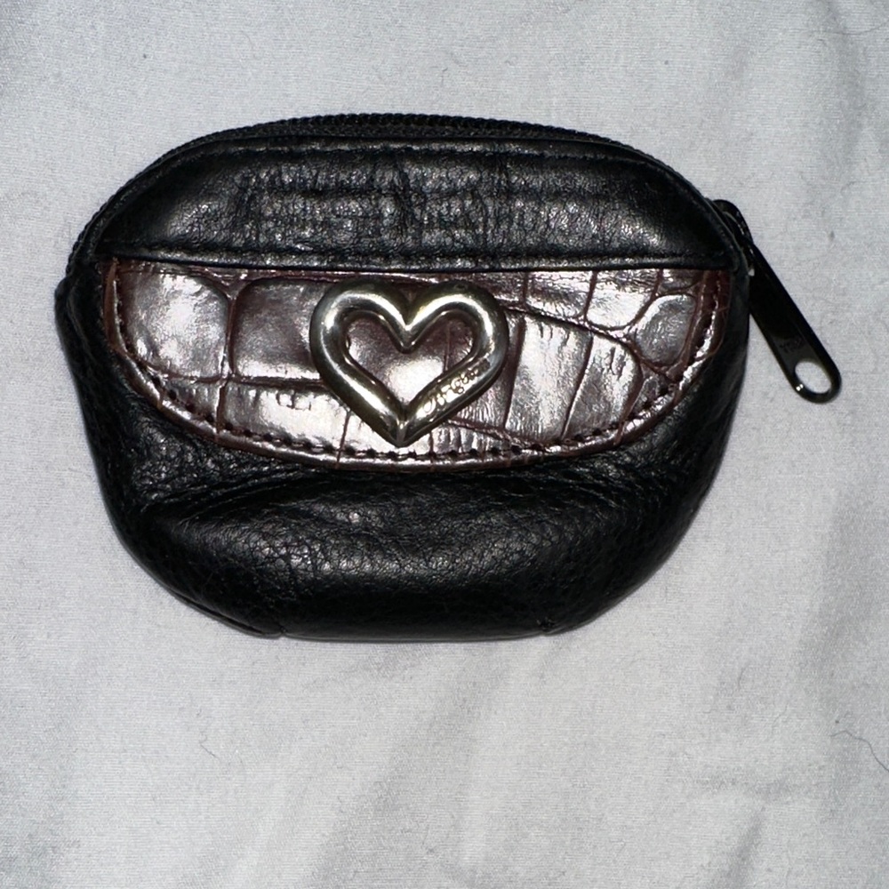 Brighton Leather Coin Purse with Heart Accent